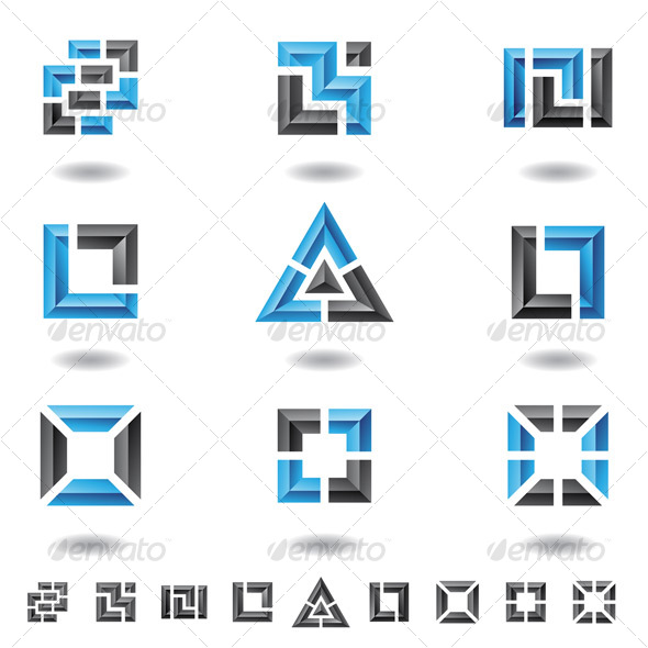 blue squares - Abstract Icons