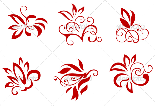 GraphicRiver Floral and flower decorations 70814 GraphicRiver Floral and flower decorations 70814