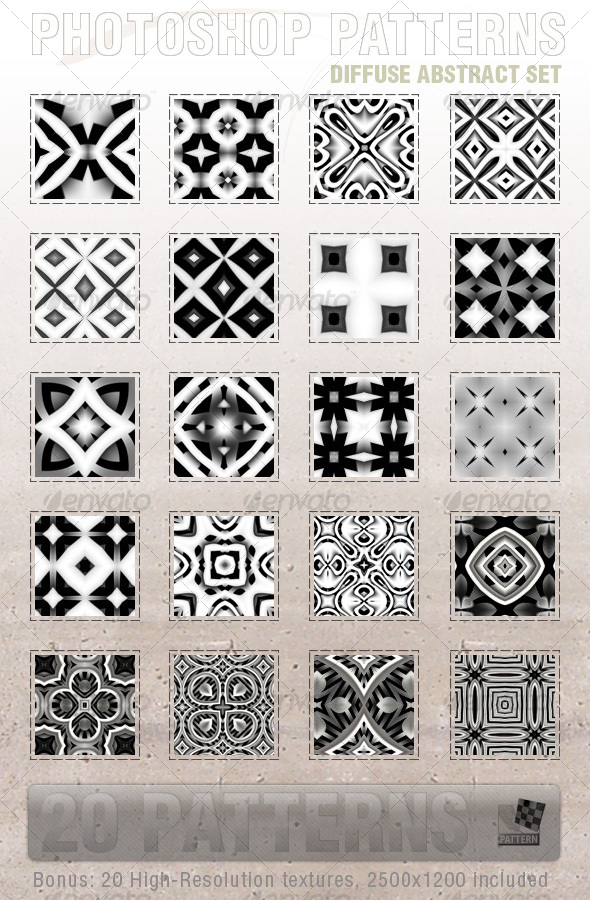 20 Diffuse Abstract Patterns - Textures / Fills / Patterns Photoshop