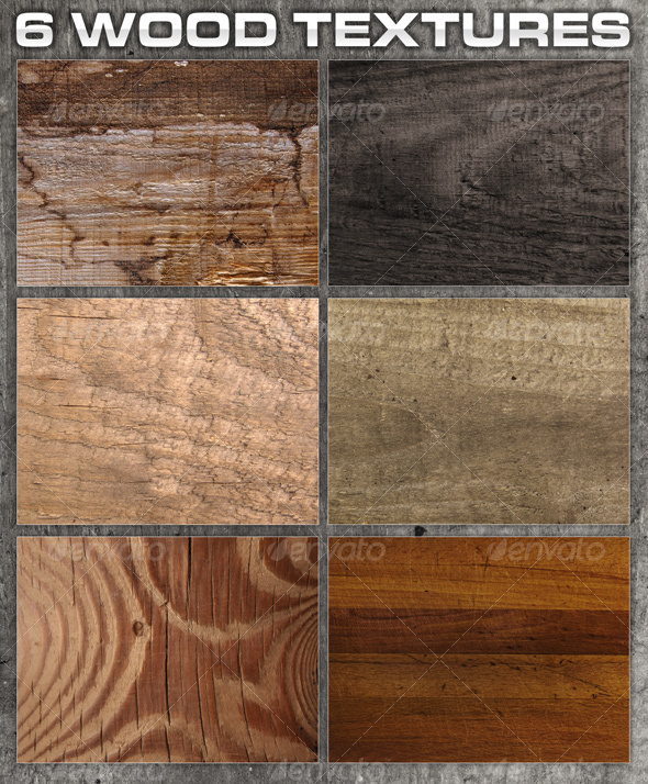 6 Rough Wood Textures - Wood Textures