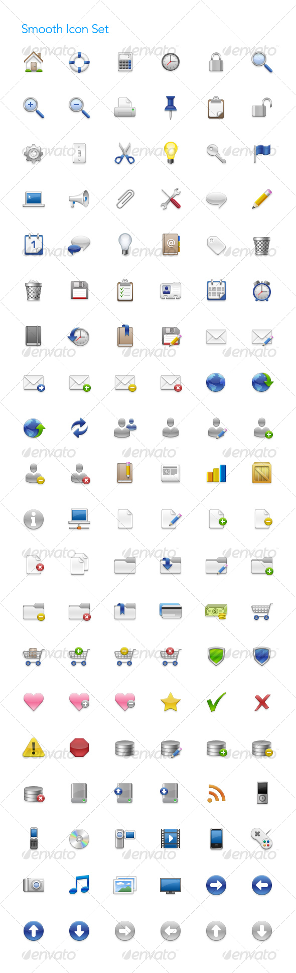 GraphicRiver Smooth Icon Set 69301 GraphicRiver Smooth Icon Set 69301