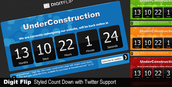 ThemeForest DigitFlip UnderConstruction with twitter 71445 ThemeForest DigitFlip UnderConstruction with twitter 71445