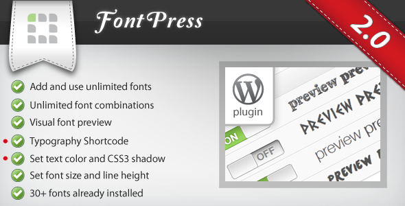 FontPress - Font Manager Plugin - CodeCanyon Item for Sale