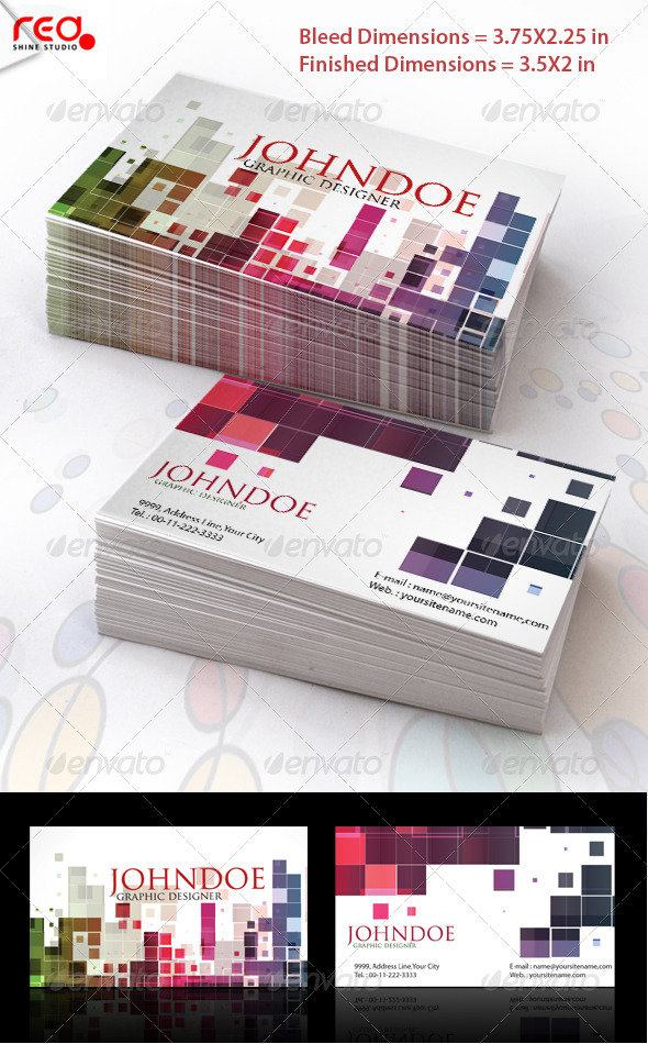 Mosaic Stylish Business Card Set - Creative Business Cards