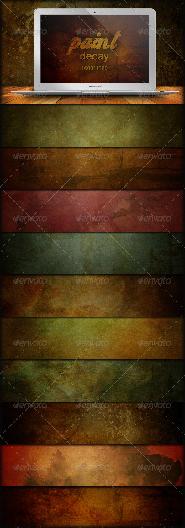 45 Grunge Backgrounds - Paint Decay - Backgrounds Graphics