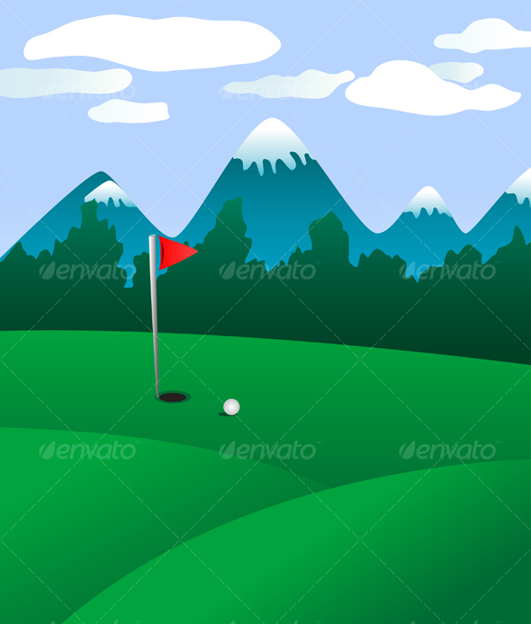 GraphicRiver Golf field landscape 74346 GraphicRiver Golf field landscape 74346