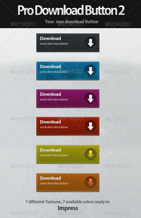 Pro Download Button 2 - Buttons Web Elements