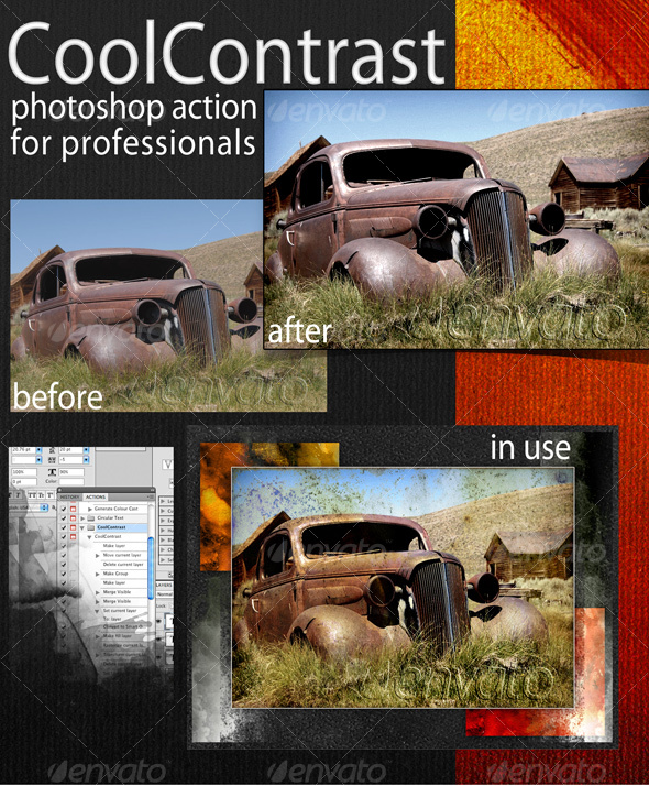 CoolContrast Photoshop Action - Photo Effects Actions