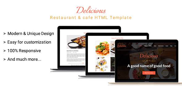 Restaurant and cafe HTML Template Restaurant and cafe HTML Template