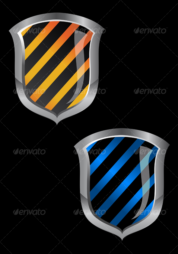 Glossy security shield - Decorative Vectors