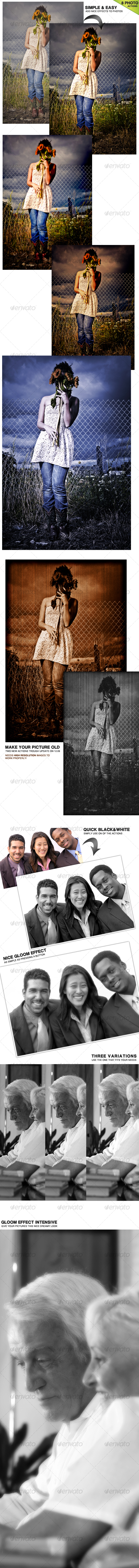 6 Photoshop Actions - Photoshop Add-ons