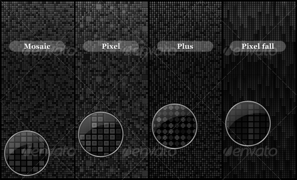 Pixel background Set 1 - Backgrounds Graphics