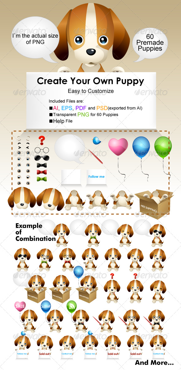 GraphicRiver Puppy Mascot 232407 GraphicRiver Puppy Mascot 232407