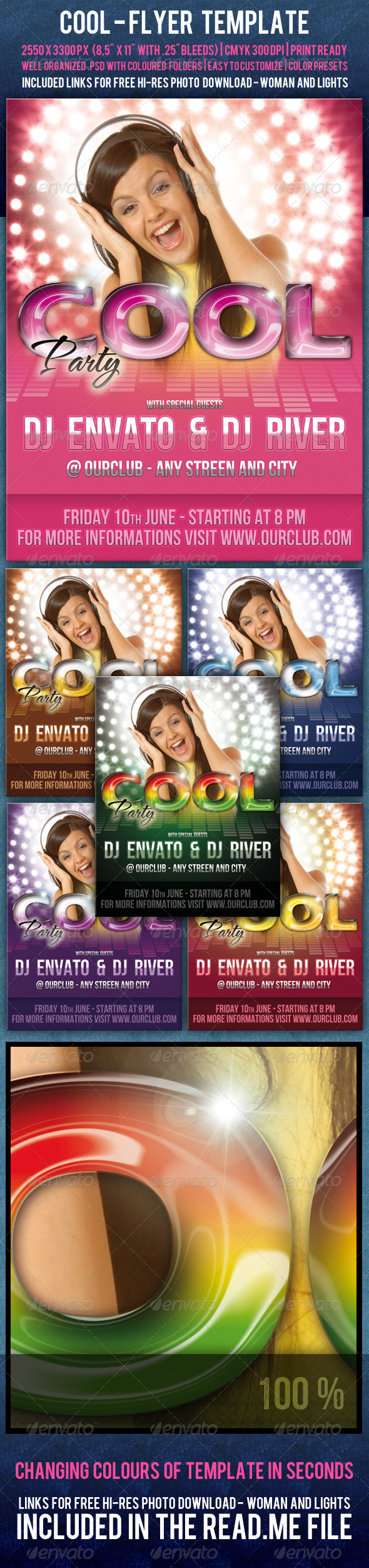 Cool Flyer Template - Clubs & Parties Events