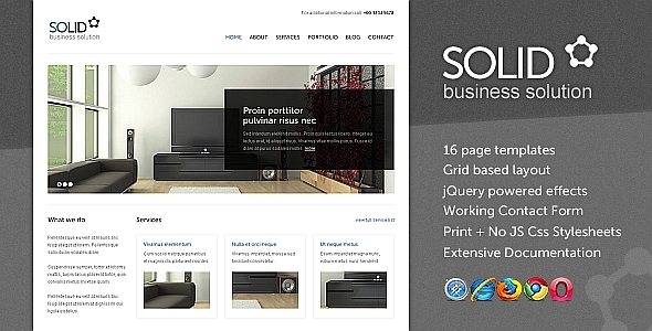 Solid Business Solution - HTML/CSS Template - Business Corporate