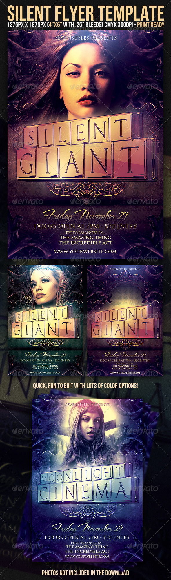 GraphicRiver Silent Flyer Template 233803 GraphicRiver Silent Flyer Template 233803