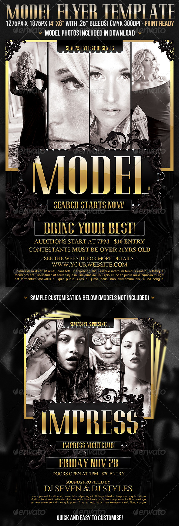 Model Flyer Template - Clubs & Parties Events
