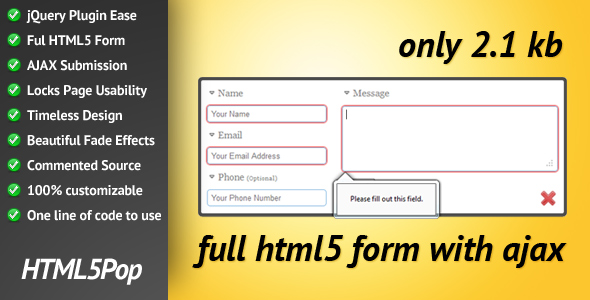 CodeCanyon HTML5 Pop Up Contact Form With AJAX 219273 CodeCanyon HTML5 Pop Up Contact Form With AJAX 219273