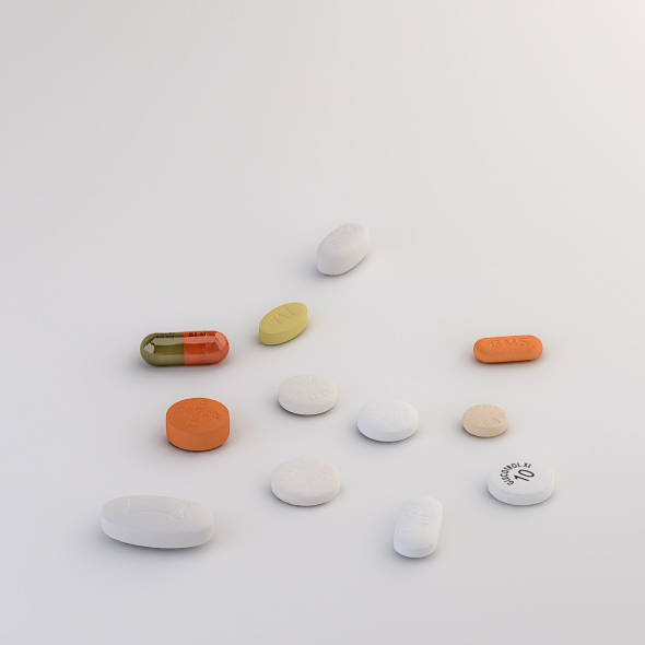 Pills Collection F-L - 3DOcean Item for Sale