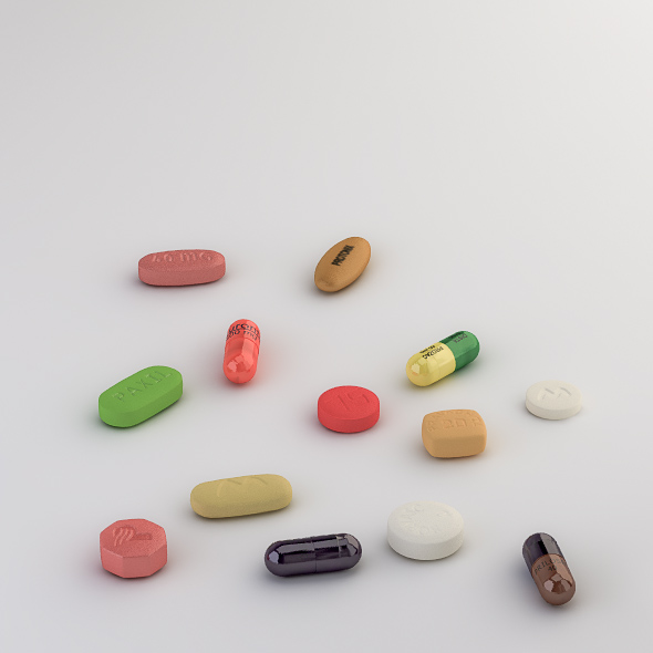 Pills Collection M-P - 3DOcean Item for Sale