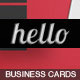 Hello Business Card (6 colors) Hello Business Card (6 colors) - GraphicRiver Item for Sale