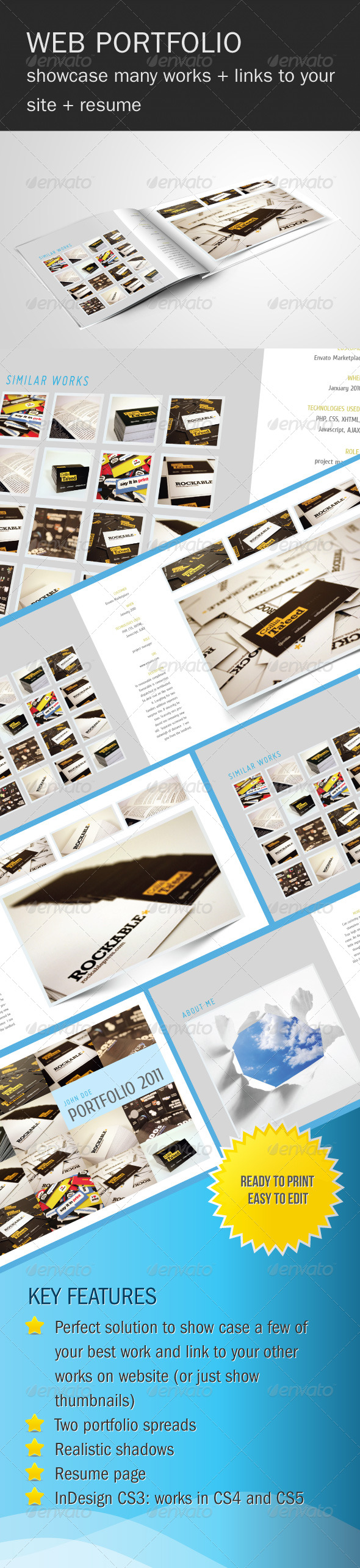 GraphicRiver Web Portfoio InDesign template 236536 GraphicRiver Web Portfoio InDesign template 236536