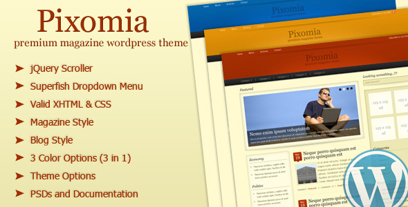 Pixomia - Premium Magazine Wordpress Theme - Blog / Magazine WordPress