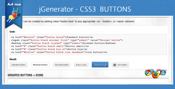 jGenerator - CSS3 Buttons - CodeCanyon Item for Sale