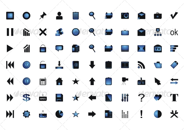 Set of 77 web icons - Web Icons