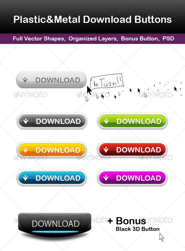 GraphicRiver Plastic&Metal Download Buttons 78183 GraphicRiver Plastic&Metal Download Buttons 78183