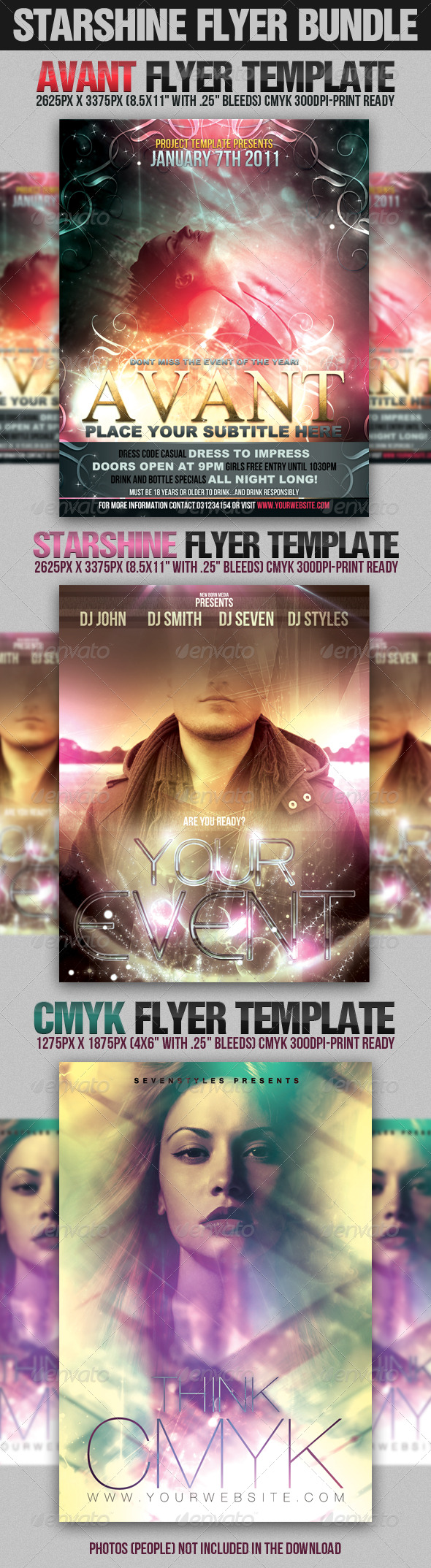 StarShine Flyer Bundle - Clubs & Parties Events