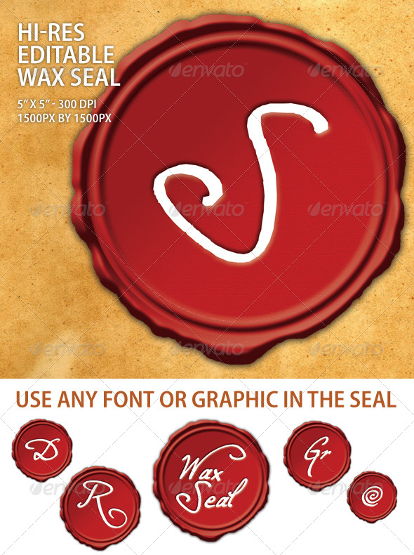 Hi-Res Wax Seal - Decorative Symbols Decorative