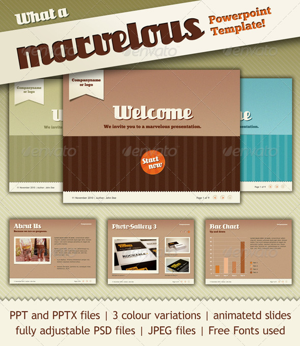 GraphicRiver Marvelous PowerPoint Template 156628 GraphicRiver Marvelous PowerPoint Template 156628
