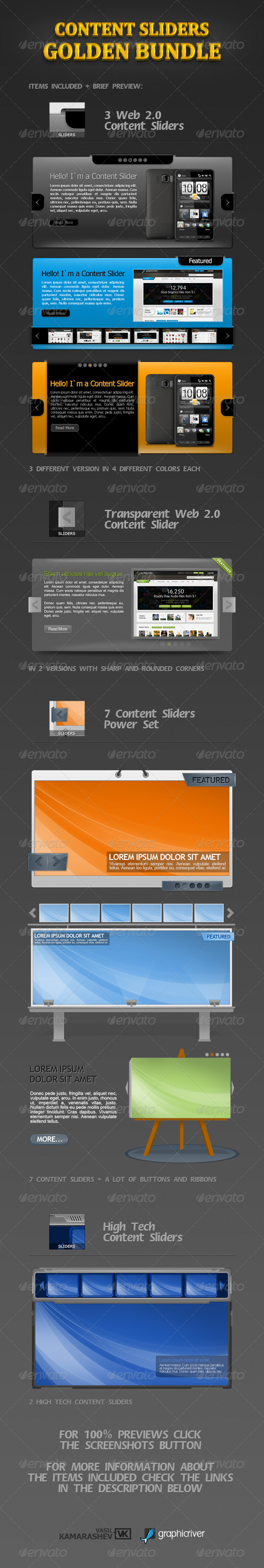 GraphicRiver Content Sliders Golden Bundle 242325 GraphicRiver Content Sliders Golden Bundle 242325