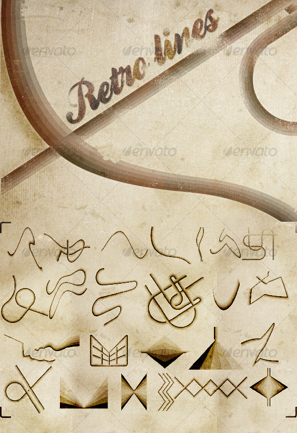 GraphicRiver Retro lines 25 Photoshop Bruhes 81174 GraphicRiver Retro lines 25 Photoshop Bruhes 81174