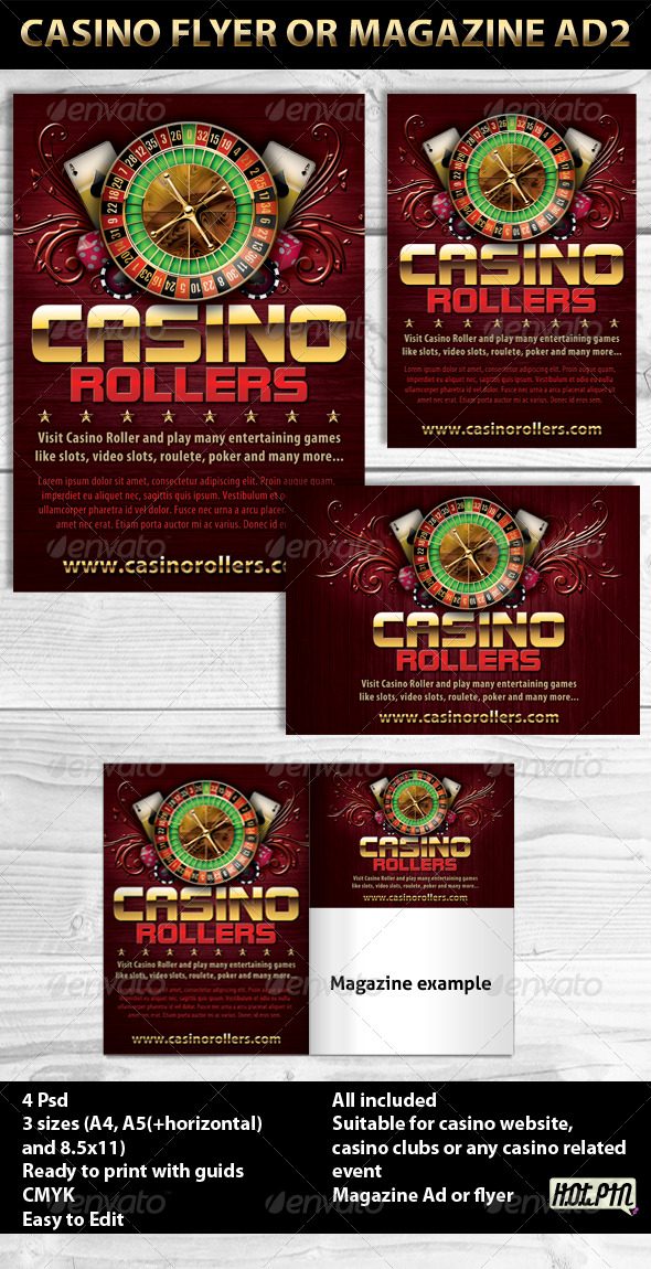 Casino Magazine Ads or Flyers 2 GraphicRiver Item for Sale