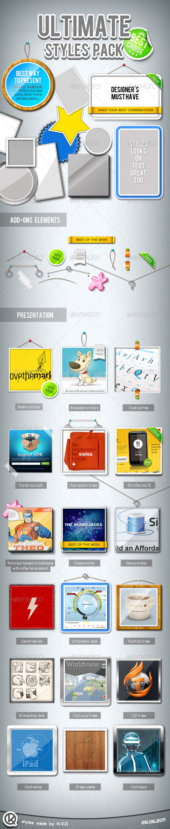 Ultimate Styles Pack for Your Frame Presentations - Text Effects Styles