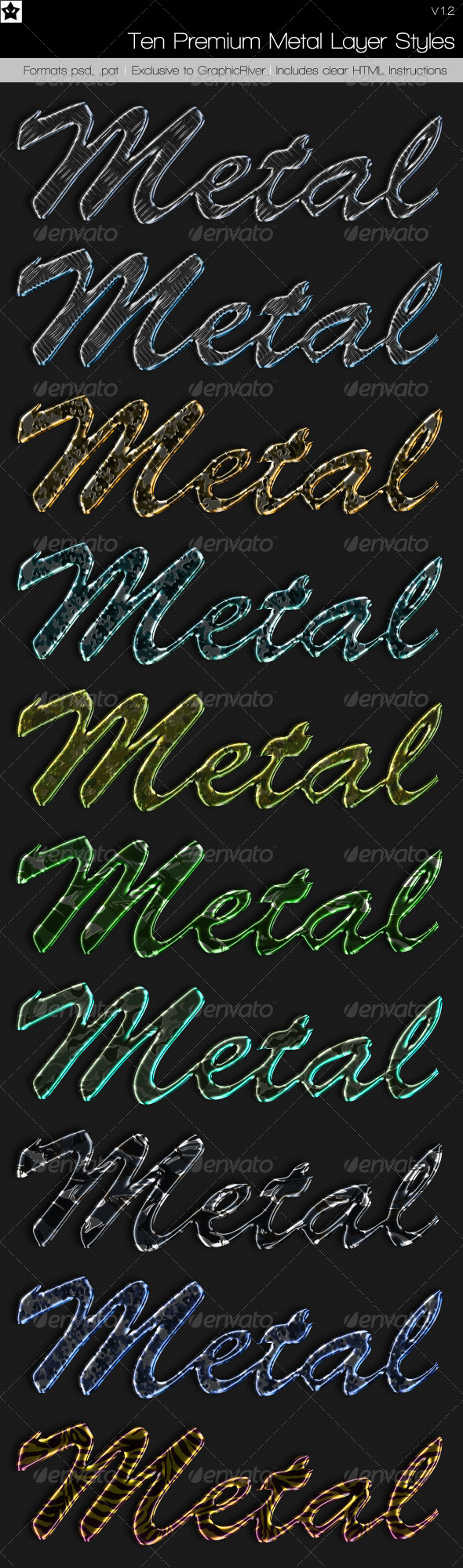 GraphicRiver 10 Premium Metal Layer Styles 246334 GraphicRiver 10 Premium Metal Layer Styles 246334