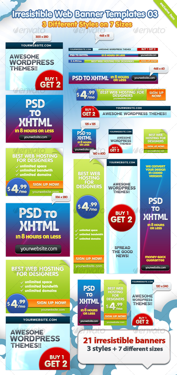 Irresistible Web Banner Templates 03 - Web Elements