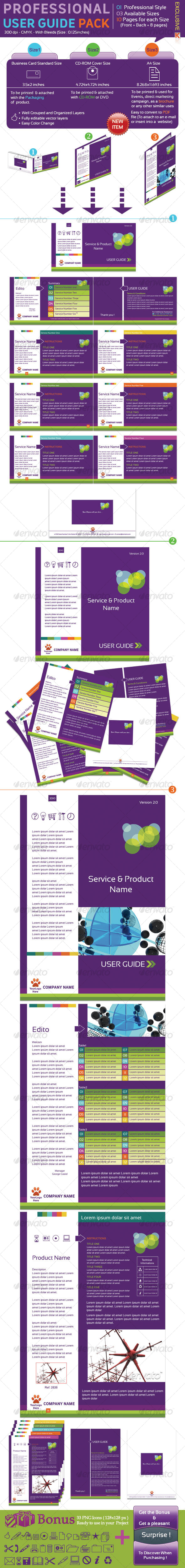 Professional User Guide Pack - Miscellaneous Print Templates