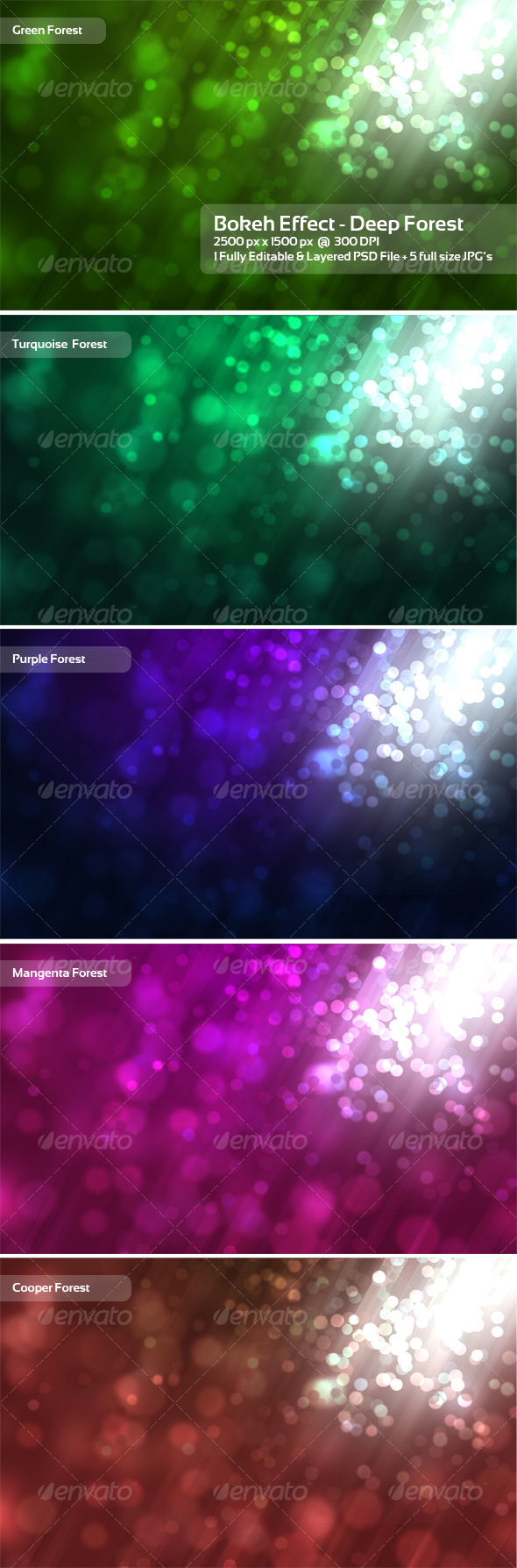 Bokeh Effect - Deep Forest - Backgrounds Graphics