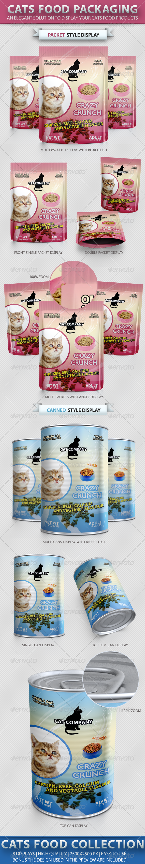 Cats Food Packaging Mock Up Graphicriver