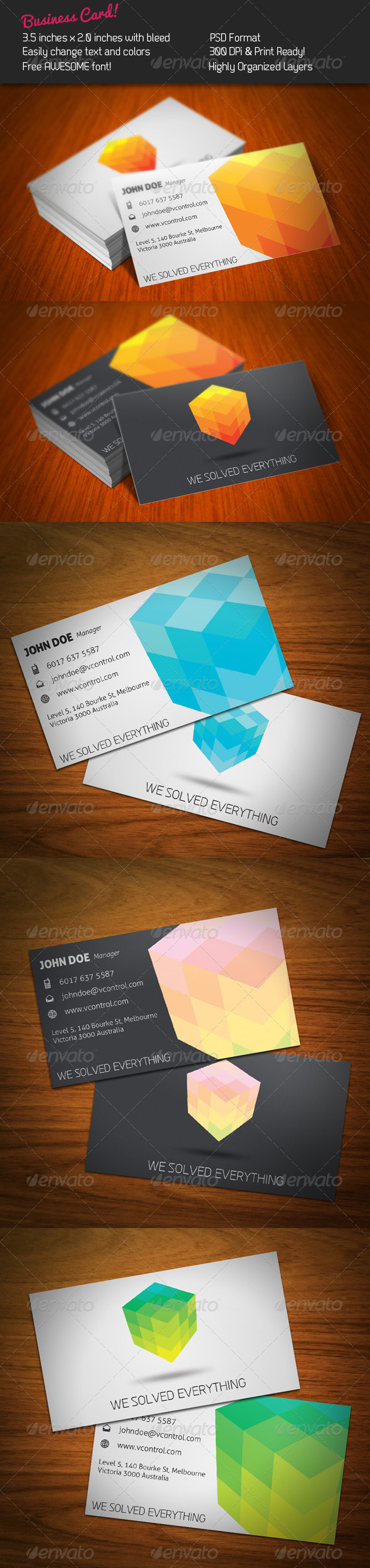 Cubic Business Card - Corporate Business Cards