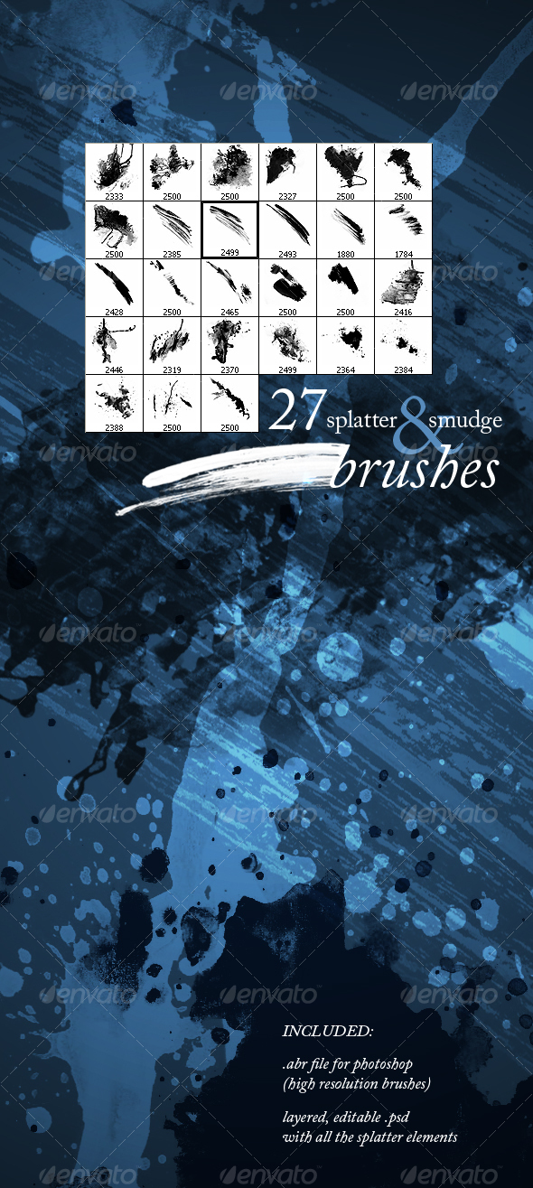 Splatter & Smudge - Brushes Photoshop