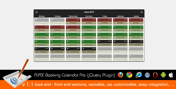 CodeCanyon Booking Calendar PRO jQuery Plugin 244645 CodeCanyon Booking Calendar PRO jQuery Plugin 244645
