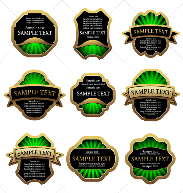 GraphicRiver Set of vintage labels 84754 GraphicRiver Set of vintage labels 84754