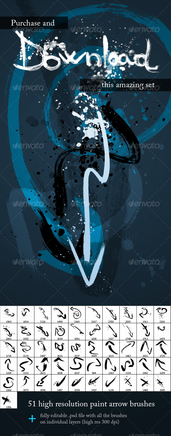 GraphicRiver Paint arrows 84845 GraphicRiver Paint arrows 84845