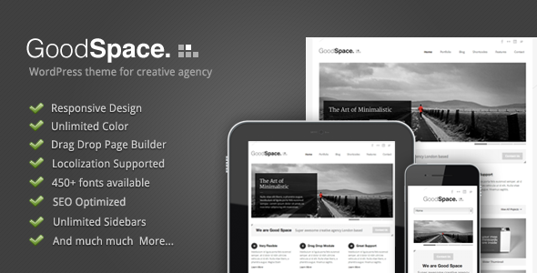Good Space - Responsive Minimal WP Theme  - ThemeForest Item for Sale