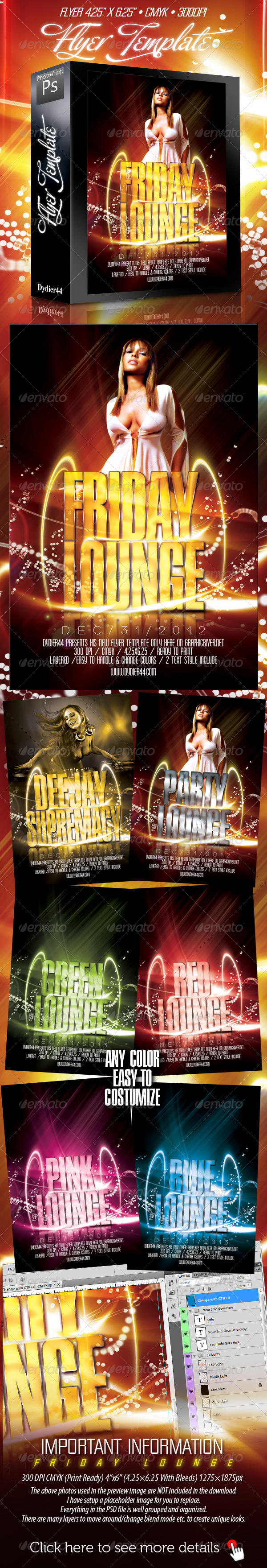 GraphicRiver Friday Lounge Flyer Template 4x6 165373 GraphicRiver Friday Lounge Flyer Template 4x6 165373