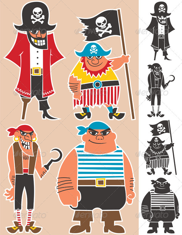 Pirates - Characters Vectors
